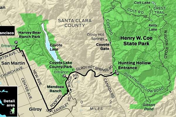 Henry Coe State Park Map Sunday Drive to Henry Coe's Hunting Hollow   SFChronicle.com