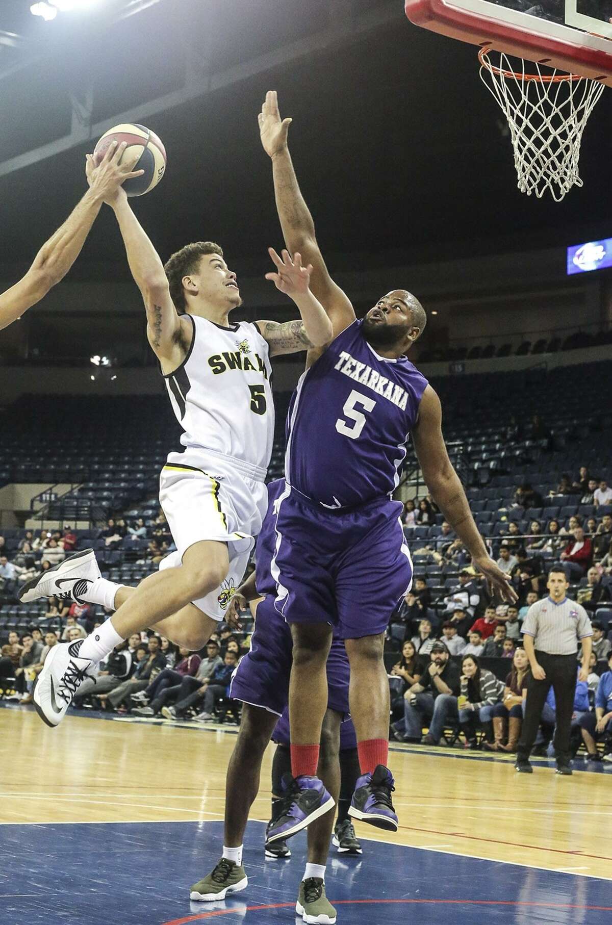 Former Texas A&M International guard Johnel Gray is back for his second season with the Swarm after picking up three triple-doubles last season — all coming within the last five regular-season games.
