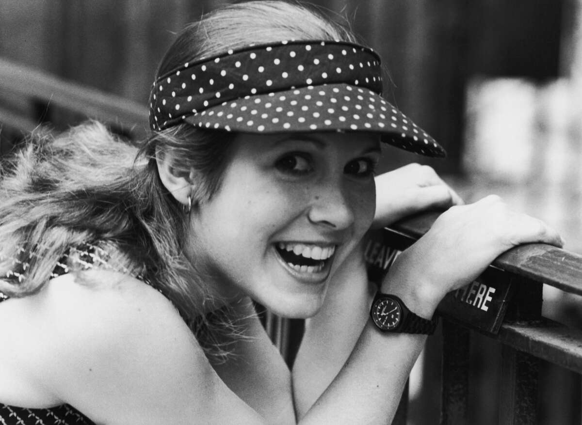 American actress Carrie Fisher, 1980. 
