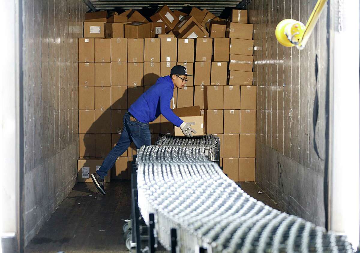 A tractor trailer being loaded with RTIC products for shipment to customers Dec. 9, 2016, in Houston. ( James Nielsen / Houston Chronicle )