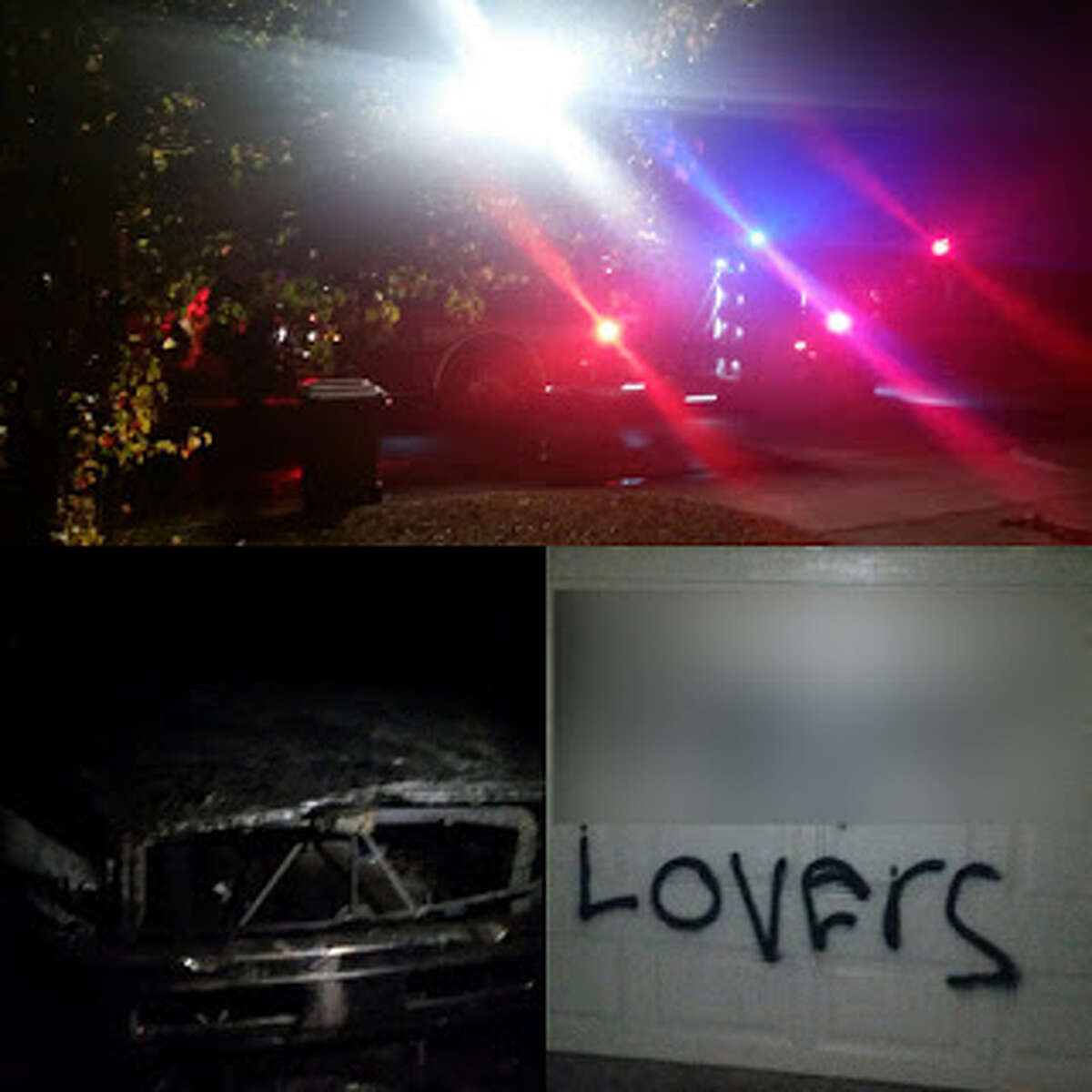 Jenny Williams said, "N----- lovers" was spray-painted across her family's garage Dec. 12, 2016.