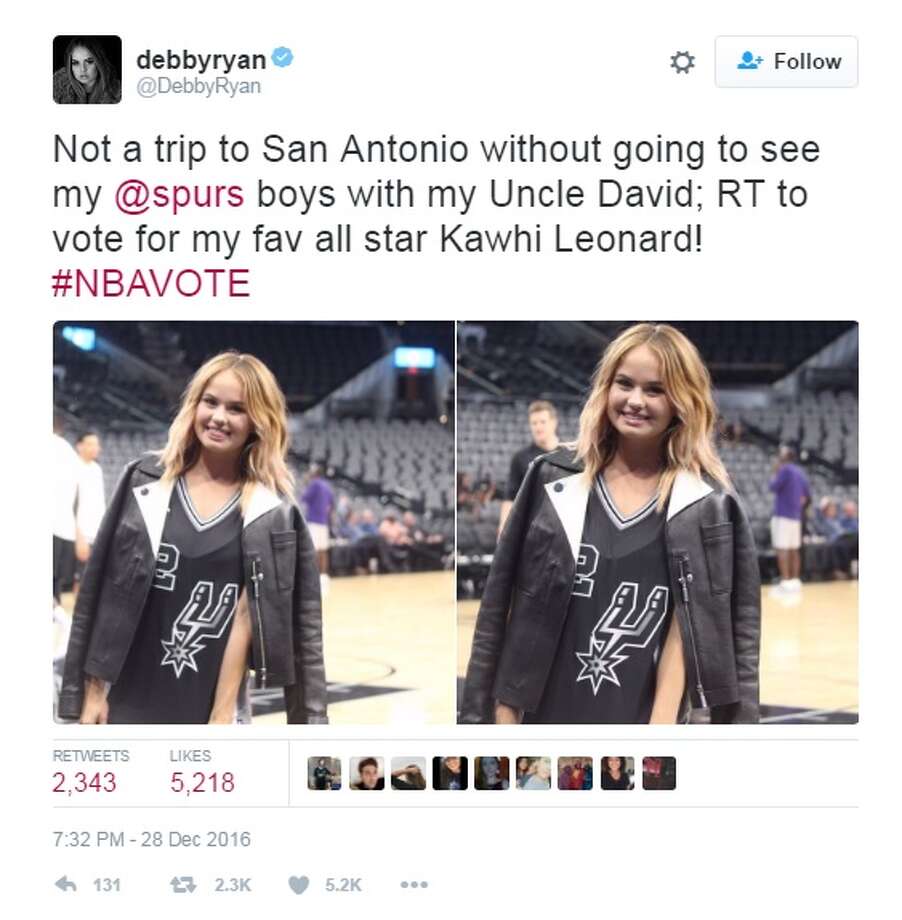 spurs kawhi leonard got an assist from disney star debby ryan who cast her - disney stars to follow on instagram