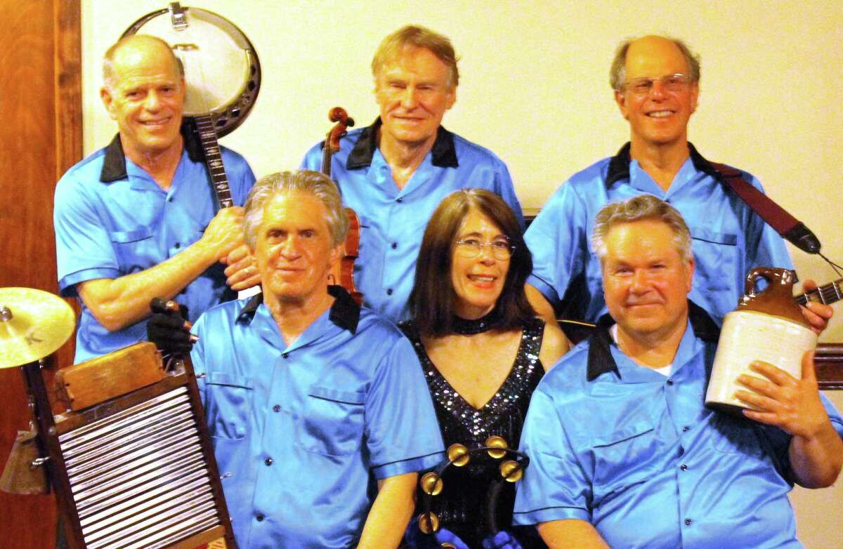 Washboard Slim and the Bluelights, a jug band that plays jubilant sounds with instruments like tub bass, washboard, jug, ukulele, kazoo, banjo, harmonica, accordion, mandolin and fiddle, will play First Night Westport on New Year’s Eve.