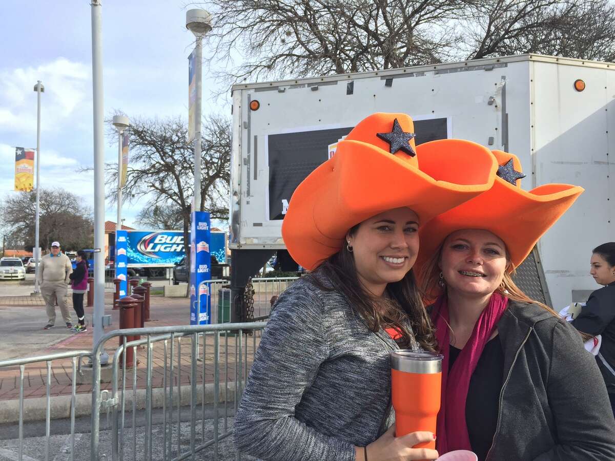 Football fans flock to the official Alamo Bowl pregame party Thursday, Dec. 29, 2016, ahead of the game between #12 Oklahoma State and #10 Colorado at the Alamodome.