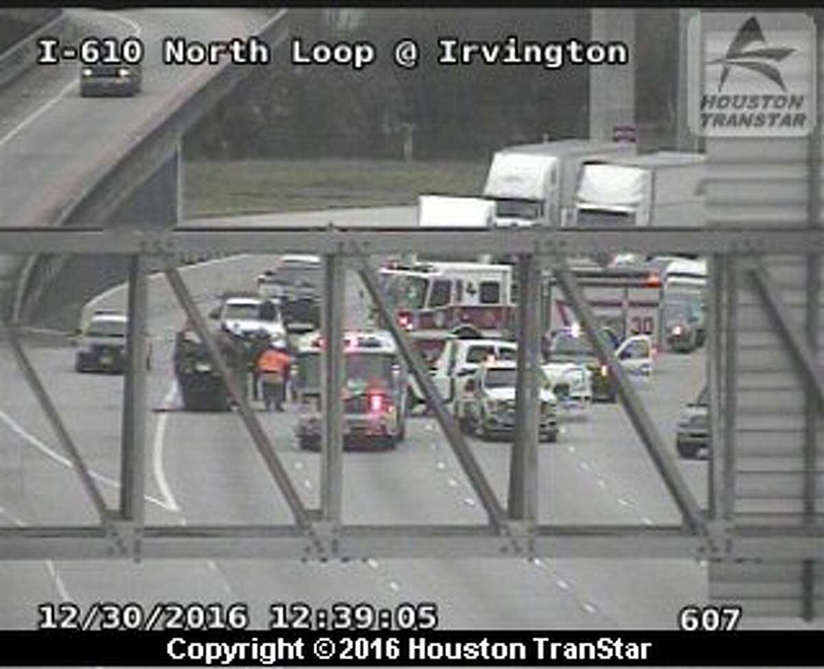 Crash Blocks North Loop In North Houston