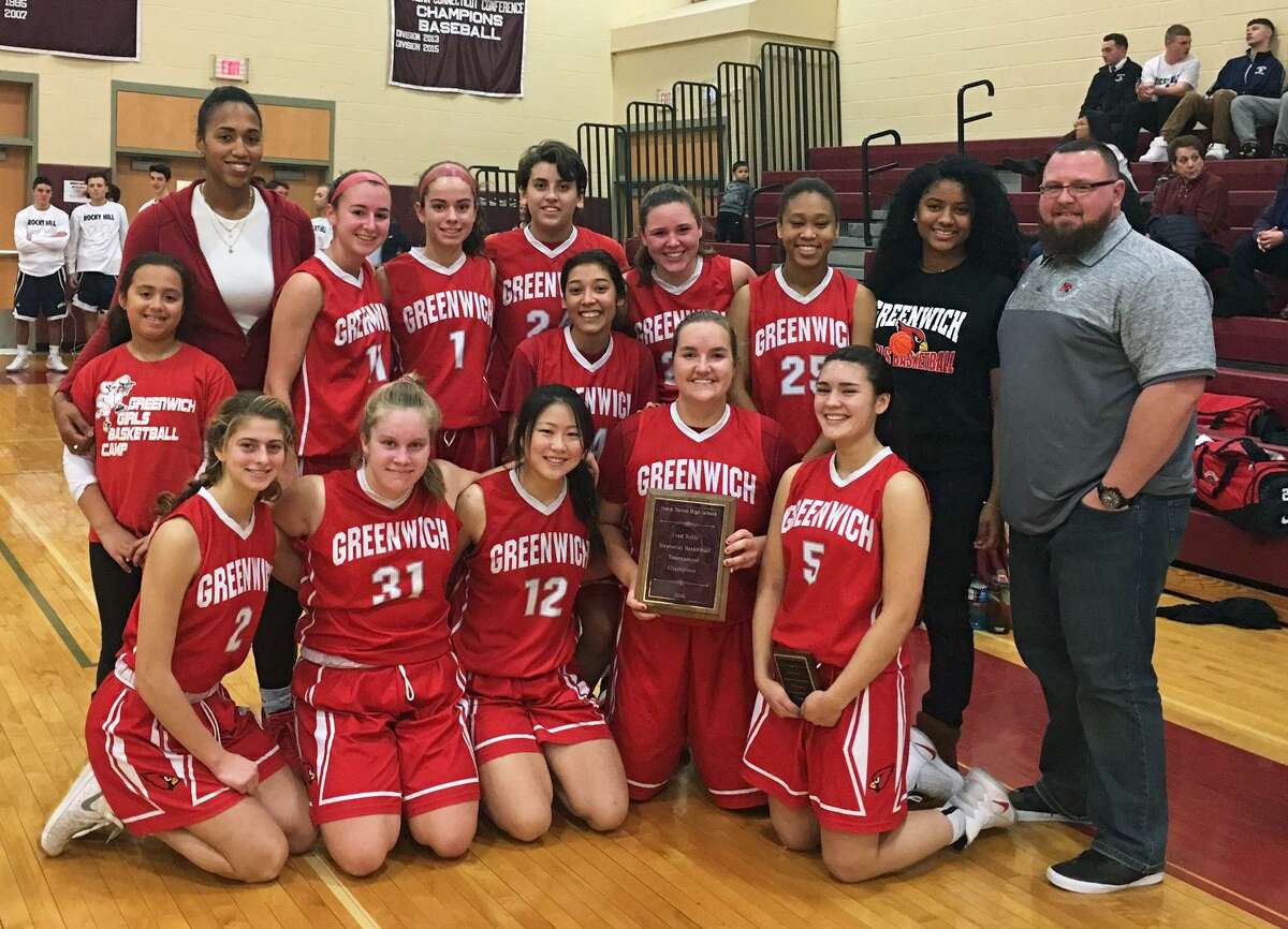 The Greenwich High School girls basketball team won the Fred Kelly Memorial Holiday Tournament at North Haven High School on Thursday. The Cardinals defeated North Haven in the finals and went 2-0 in the tournament.
