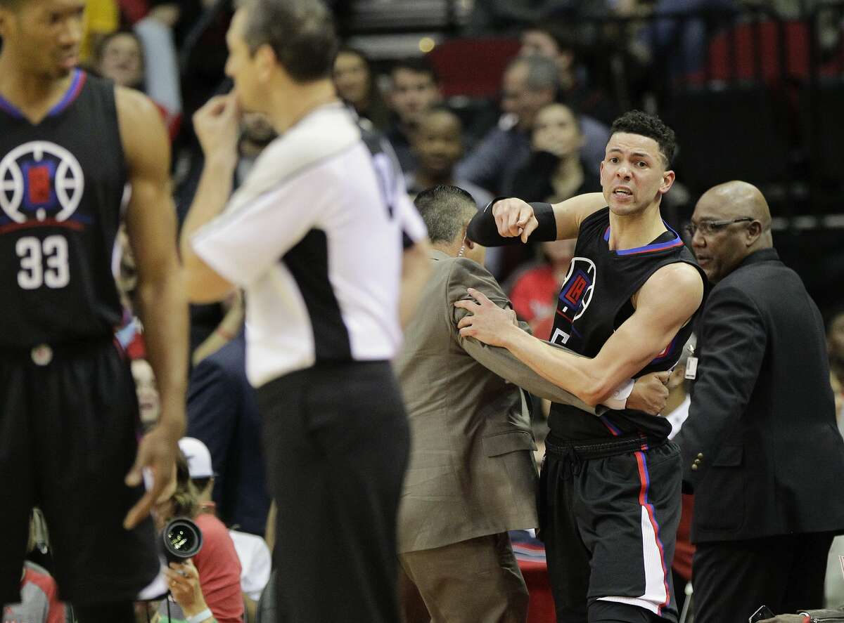 PHOTOS: A lookback at what sparked the Rockets-Clippers feud in January LA Clippers guard Austin Rivers (25) looks at official J.T. Orr after being ejected from the game during the first half of NBA game action between Los Angeles Clippers vs. Houston Rockets on Friday, Dec. 30, 2016, in Houston. ( Elizabeth Conley / Houston Chronicle )