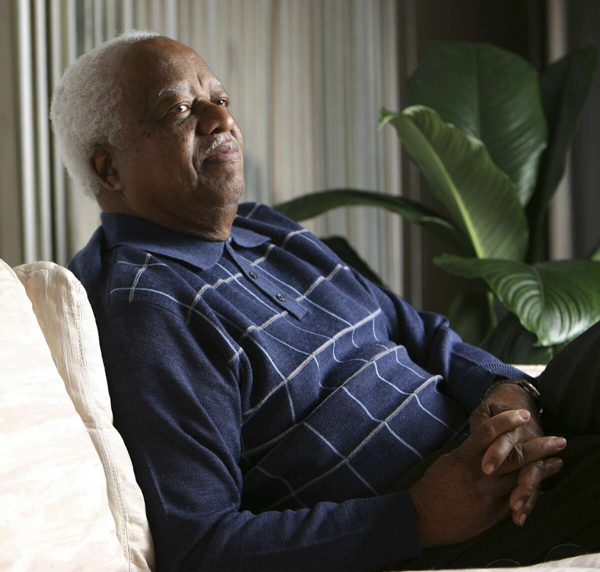 Portrait of Arthur Gaines, an 80-year-old HISD trustee at his home, Thursday, December 28, 2006. For a story on New Years resolutions. (FOR RESOLUTIONS STORY... LEIGH HOPPER REPORTER ) (Karen Warren/ Houston Chronicle)
