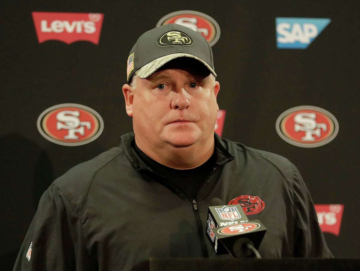 San Francisco 49ers head coach Chip Kelly speaks at a news conference after an NFL football game against the Seattle Seahawks in Santa Clara, Calif., Sunday, Jan. 1, 2017. (AP Photo/Marcio Jose Sanchez)