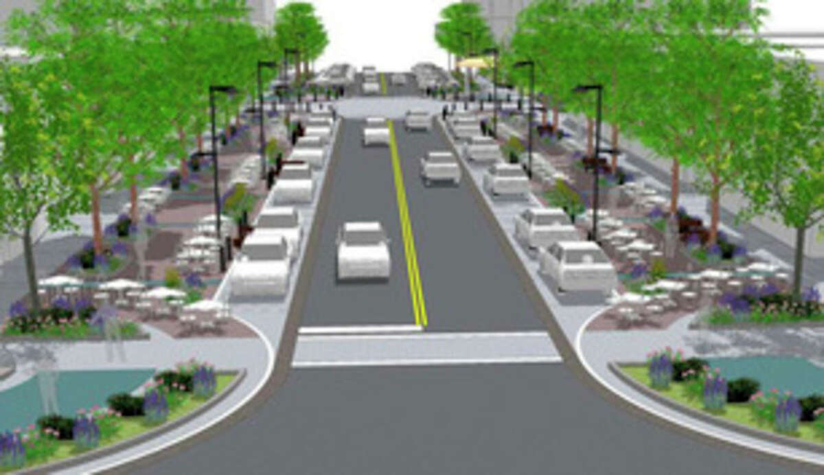 Downtown Midland Streetscape Rendering.