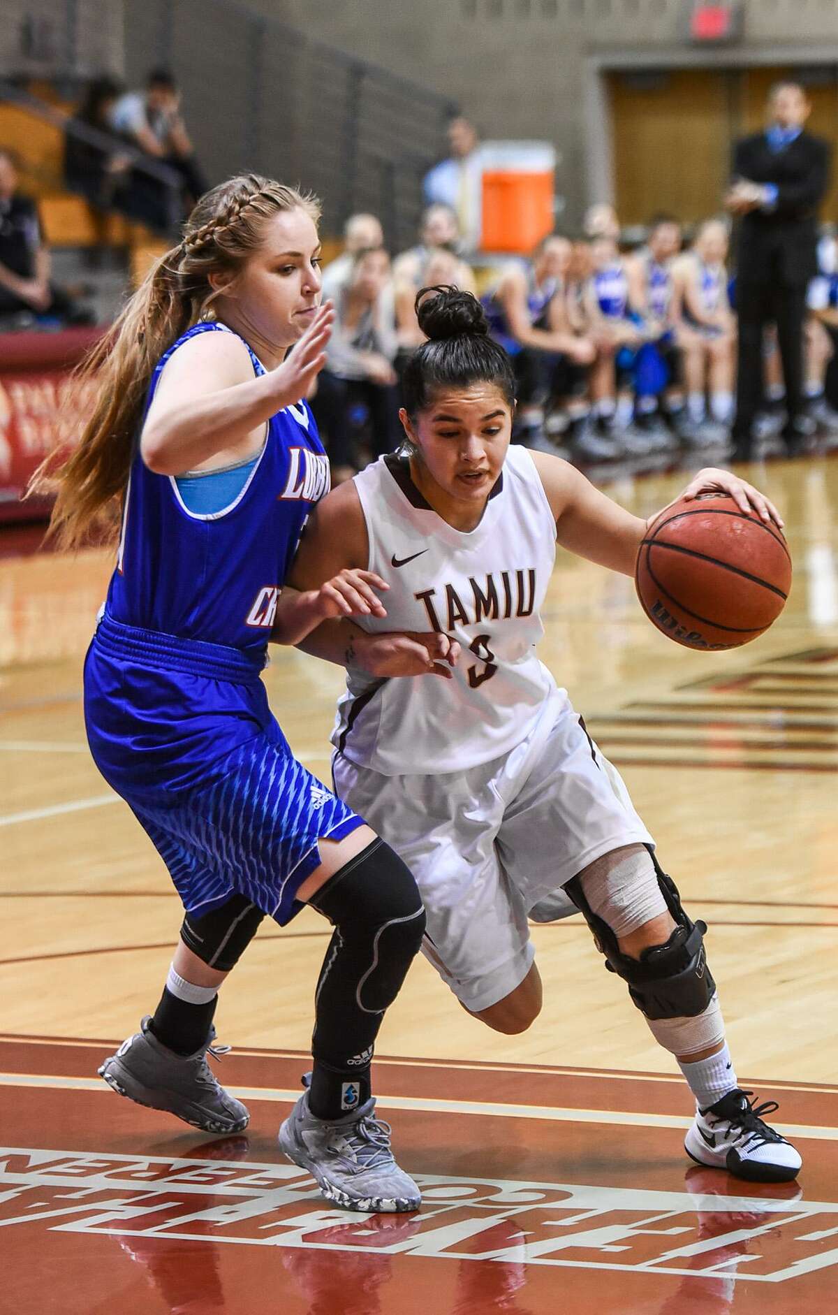 Joanna Perez scored 16 points in TAMIU’s 72-53 loss to Lubbock Christian in the first round.
