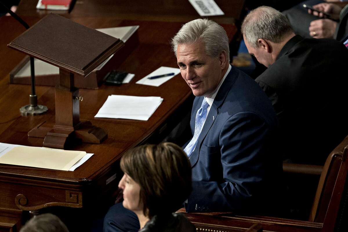House Majority Leader Kevin McCarthy, a Republican from California, sits in the House Chamber at the U.S. Capitol in Washington, D.C., U.S., on Tuesday, Jan. 3, 2017.