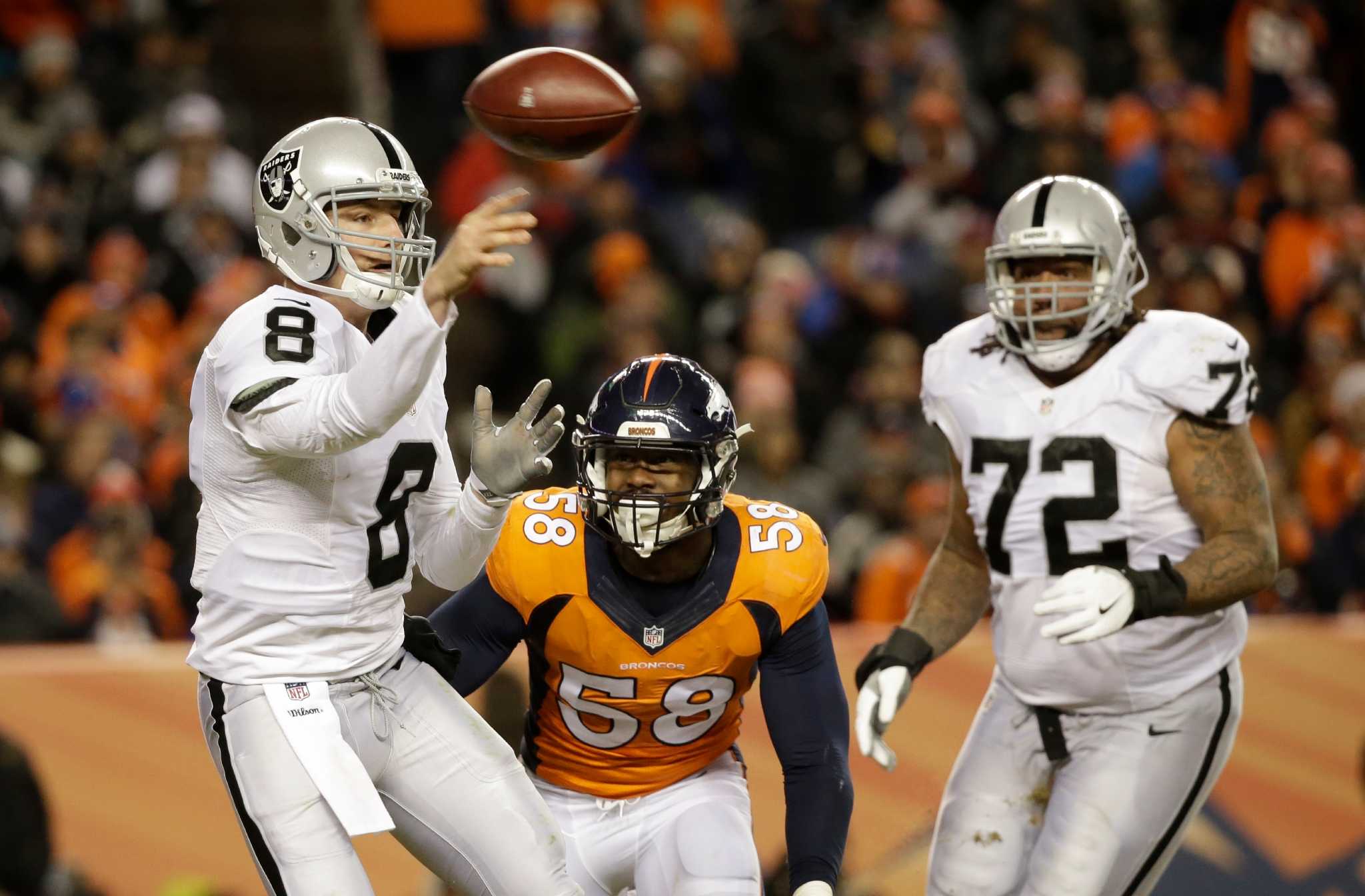 Raiders rookie QB Connor Cook plays in first NFL playoff game