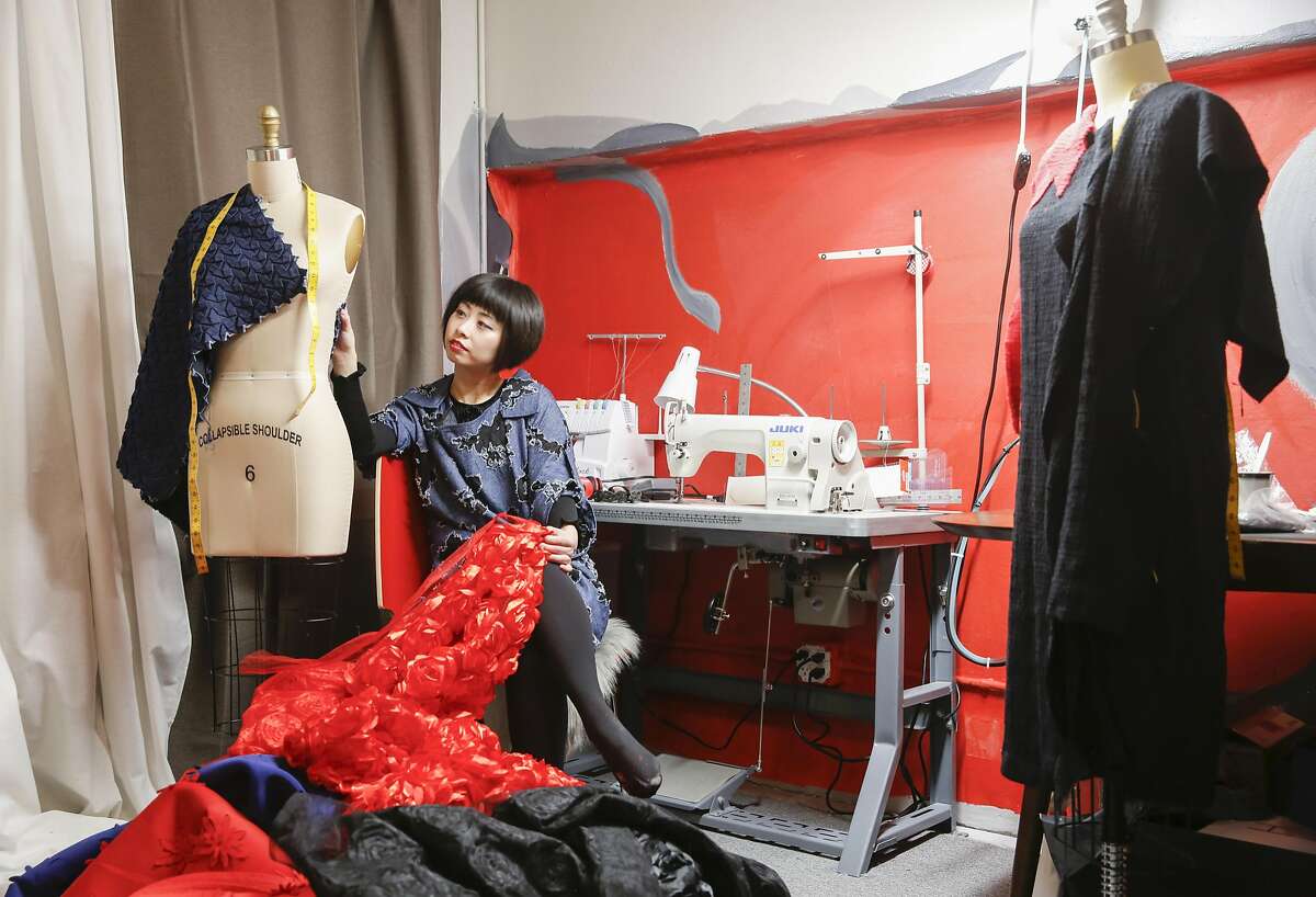 Designer Yuka Uehara is seen in her Tokyo Gamine studio on Tuesday, Jan. 3, 2017 in San Francisco, Calif.