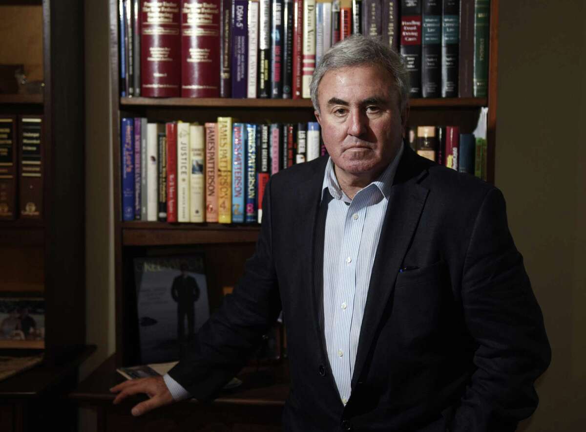 Michael Skakel's attorney, Mickey Sherman, poses in his law office in Greenwich, Conn. Tuesday, Jan. 3, 2017. The Connecticut Supreme Court ruled on Dec. 30 that Michael Skakel's murder conviction of teenager Martha Moxley should be reinstated and that Sherman represented him effectively. Skakel spent more than a decade in jail before he was released after a judge vacated his original sentence in 2013 and the new decision could send Skakel back to prison to finish a term of 20 years to life.