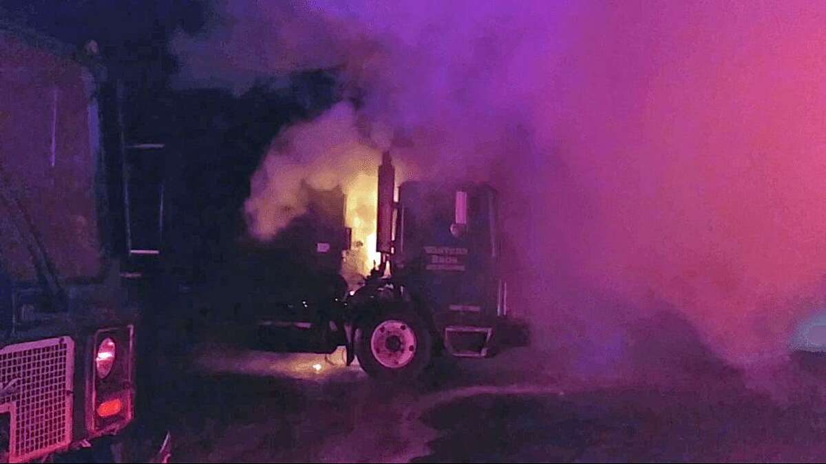 Firefighters on Tuesday, Jan. 3, 2-17, extinguished a garbage truck fire on Oliver Terrace. It happened around 6:45 p.m.. When firefighters arrived they found a fire “well involved” on the truck, according to Echo Hose Co.
