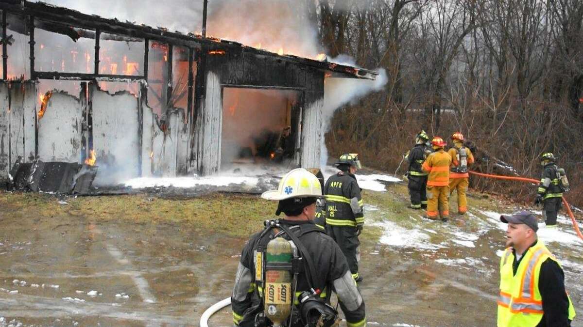 Video Fire destroys Sand Lake pole barn