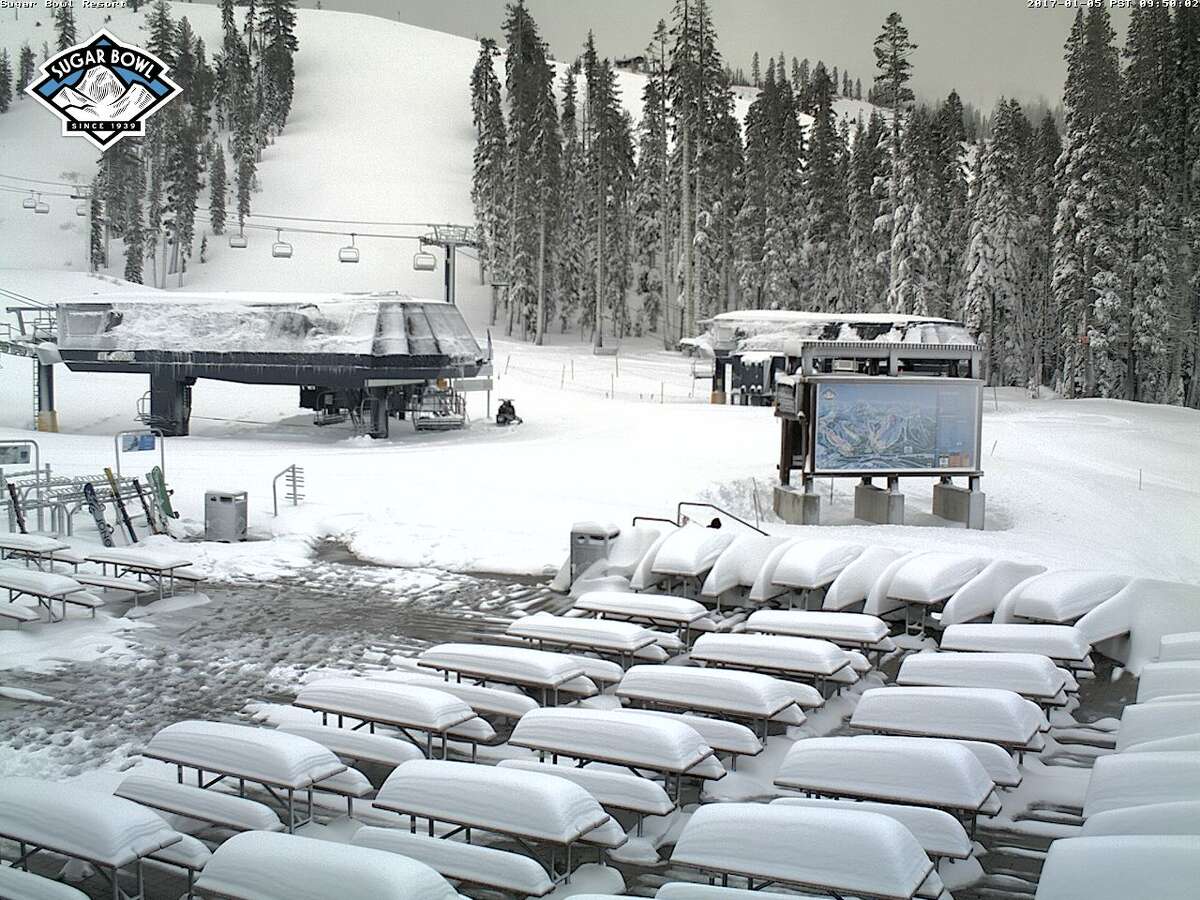 Video shows the remarkable snow piling up in the Sierra