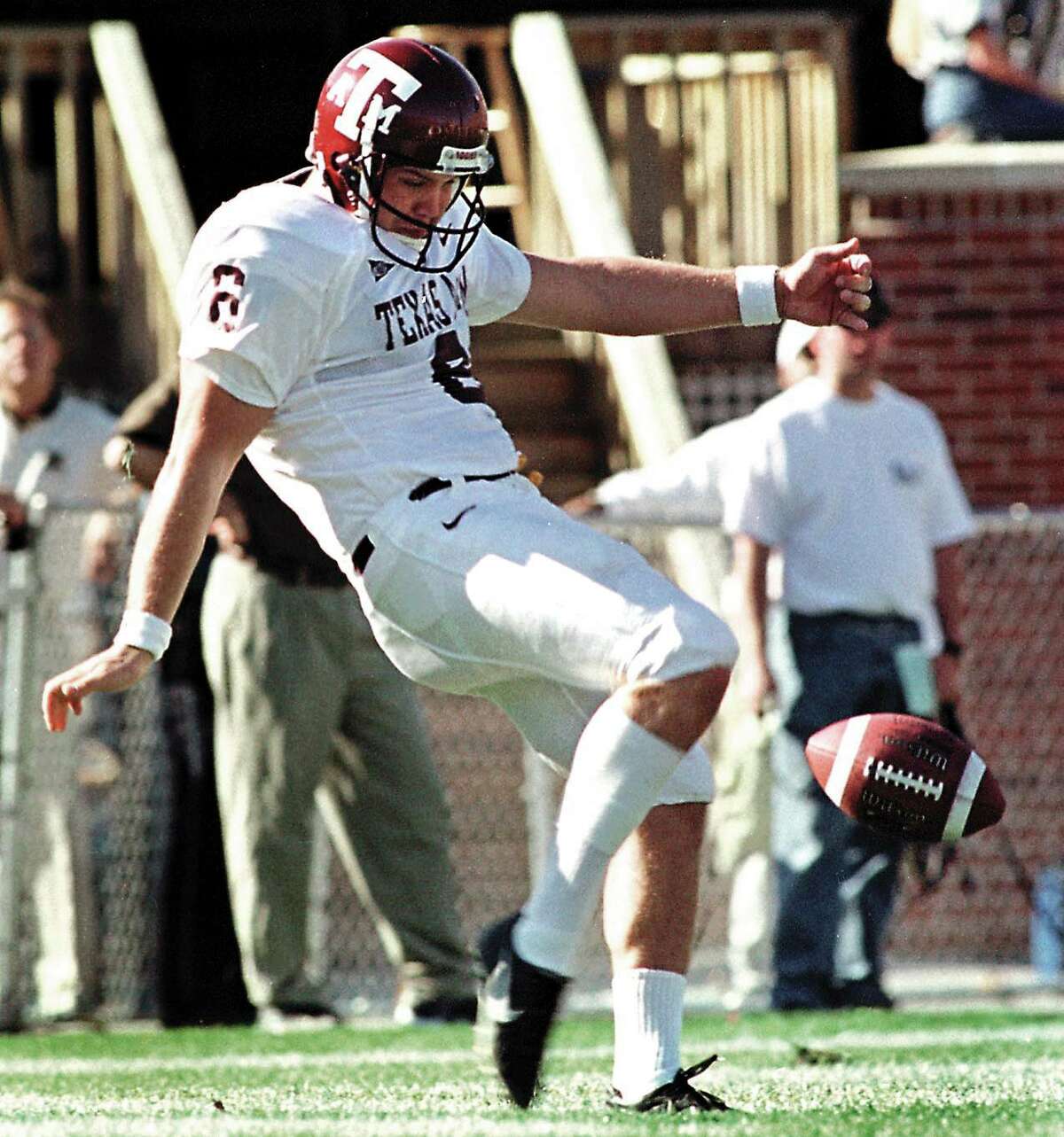 Shane Lechler, punting for Texas A&M, enjoyed a Hall of Fame worthy career with the Houston Texans.