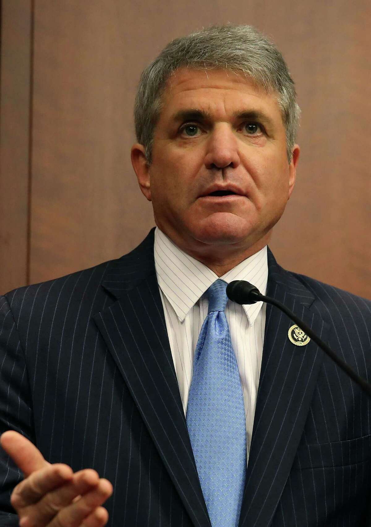 WASHINGTON, DC - JANUARY 05: House Homeland Security Chairman Michael McCaul, (R-TX), speaks about cybersecurity during news conference on Capitol Hill, January 5, 2017 in Washington, DC. Chairman McCaul discussed recommendations for President-elect Donald Trump for strengthening the nation's cybersecurity efforts. (Photo by Mark Wilson/Getty Images)