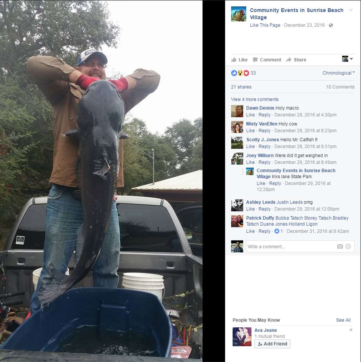 Report Recordbreaking catfish caught on Lake LBJ