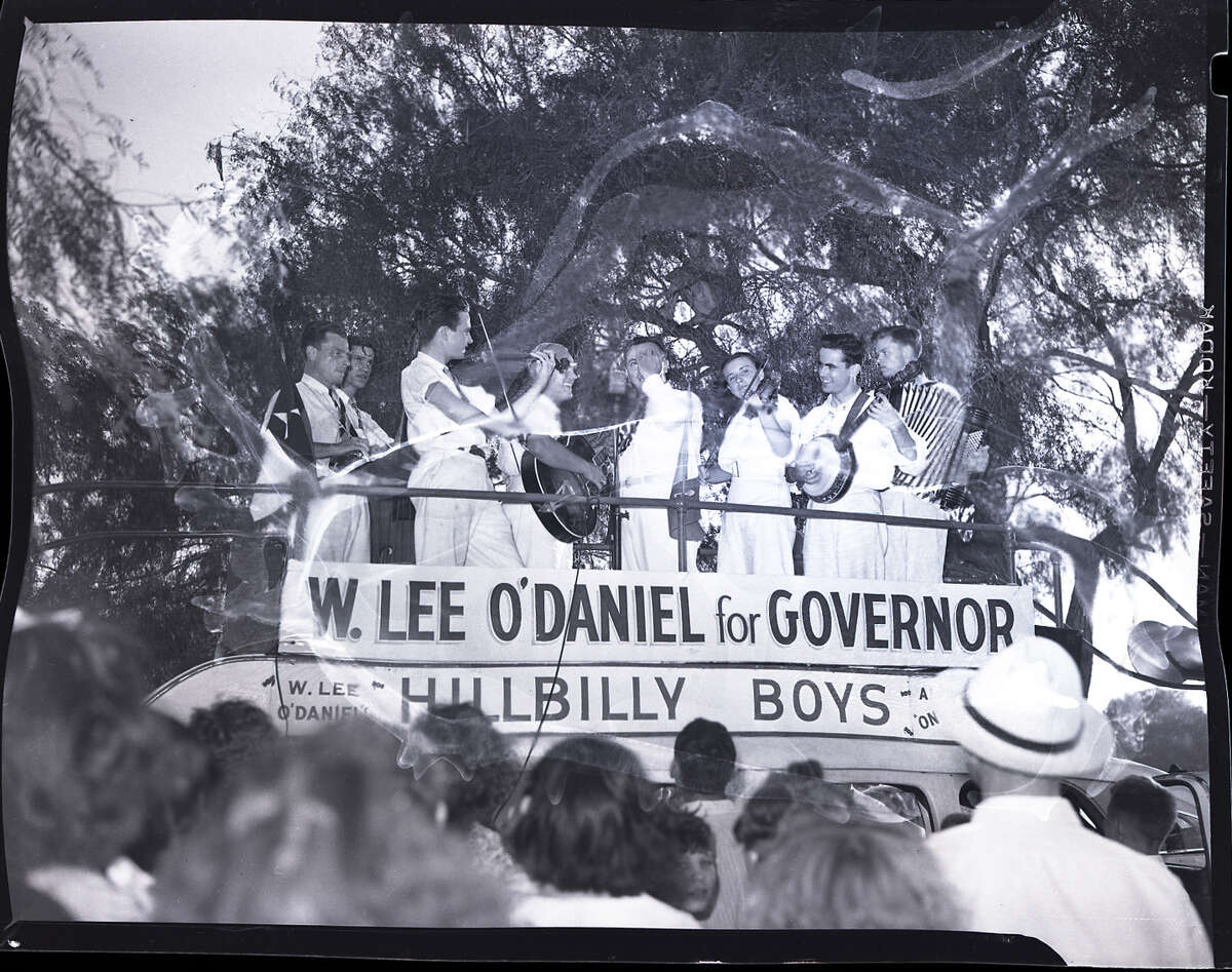 W. Lee "Pappy" O'Daniel campaigned for Texas governor in 1938. He won 51.4 percent of the vote in a race with 13 candidates.﻿