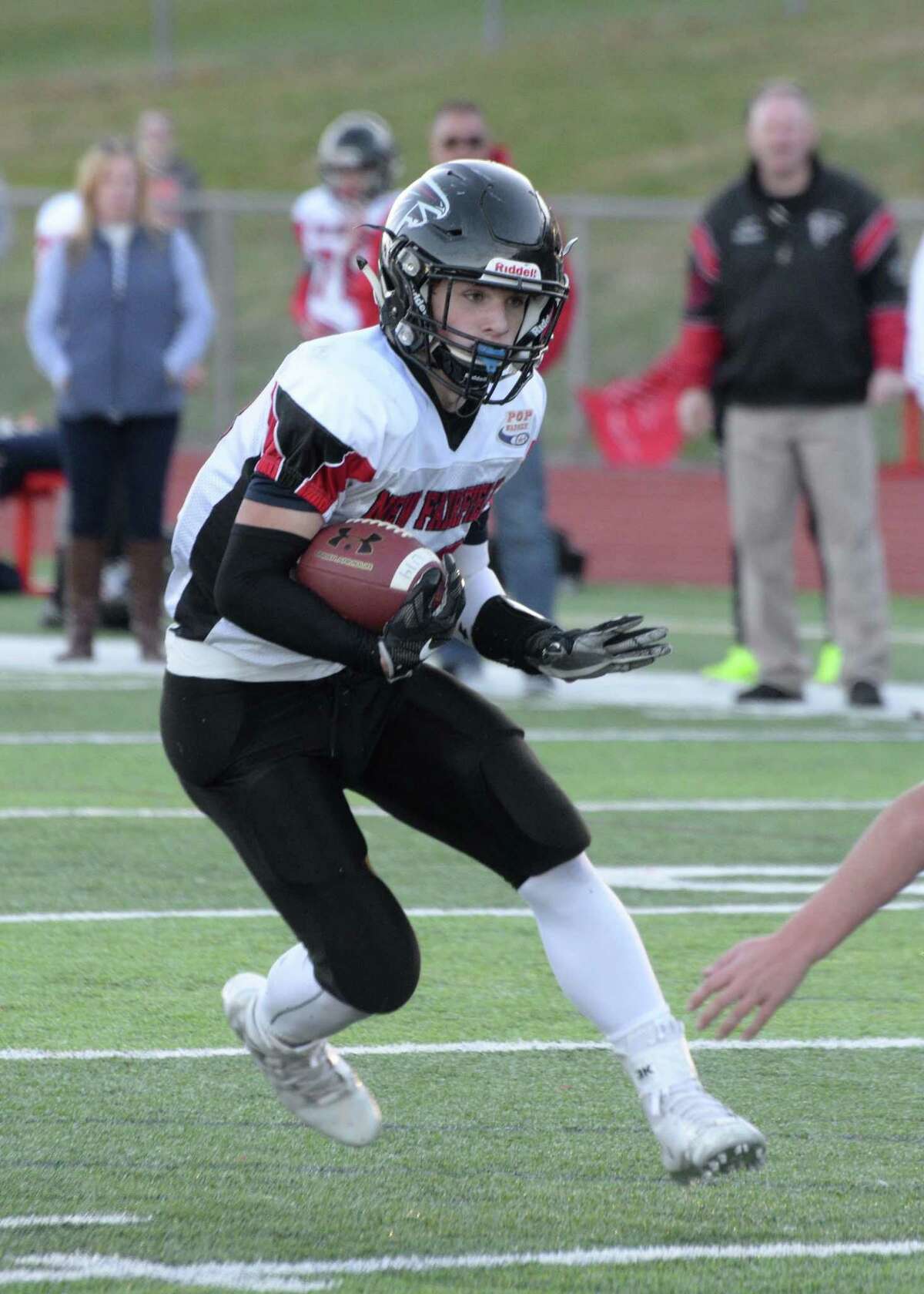 Austin Andersen of Wilton was a Captain of the New Fairfield Falcons Pop Warner football team that won the Division III U14 Unlimited National Championship with a 30-0 victory over the East Cleveland (OH) Chiefs last month.
