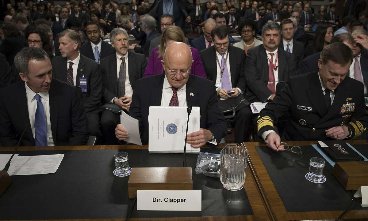 James Clapper, the Director of National Intelligence, testifies at a Senate Armed Services Committee hearing on foreign cybersecurity threats, on Capitol Hill in Washington, Jan. 5, 2017. Clapper said that �our assessment now is even more resolute� that the Russians interfered in the election. (Stephen Crowley/The New York Times)