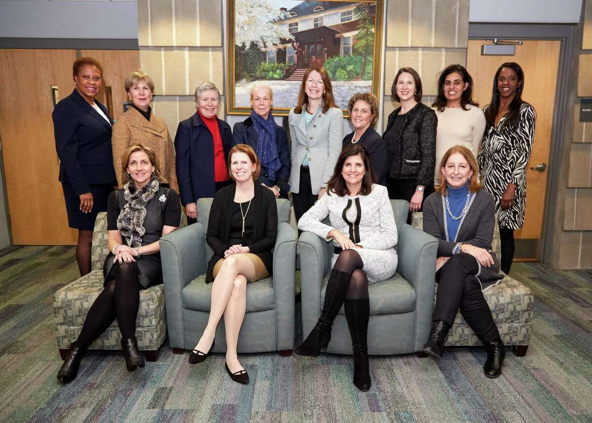 The YWCA Greenwich announced its 2017 Brava Award nominees on January 6, 2017. Standing from left: Romelle Jones Maloney, Ruth Fattori, Anne A. Brewer, Cyndi Koppelman, Mary Lee A. Kiernan, Denise C. Doria, Pepper Anderson, Nisha Kumar Behringer and Stacey Tisdale. Seated are the co-chairs of the Brava Awards (from left): Randi Nielsen, Mimi Duff, Melissa Turner, and Jennifer D. Port.