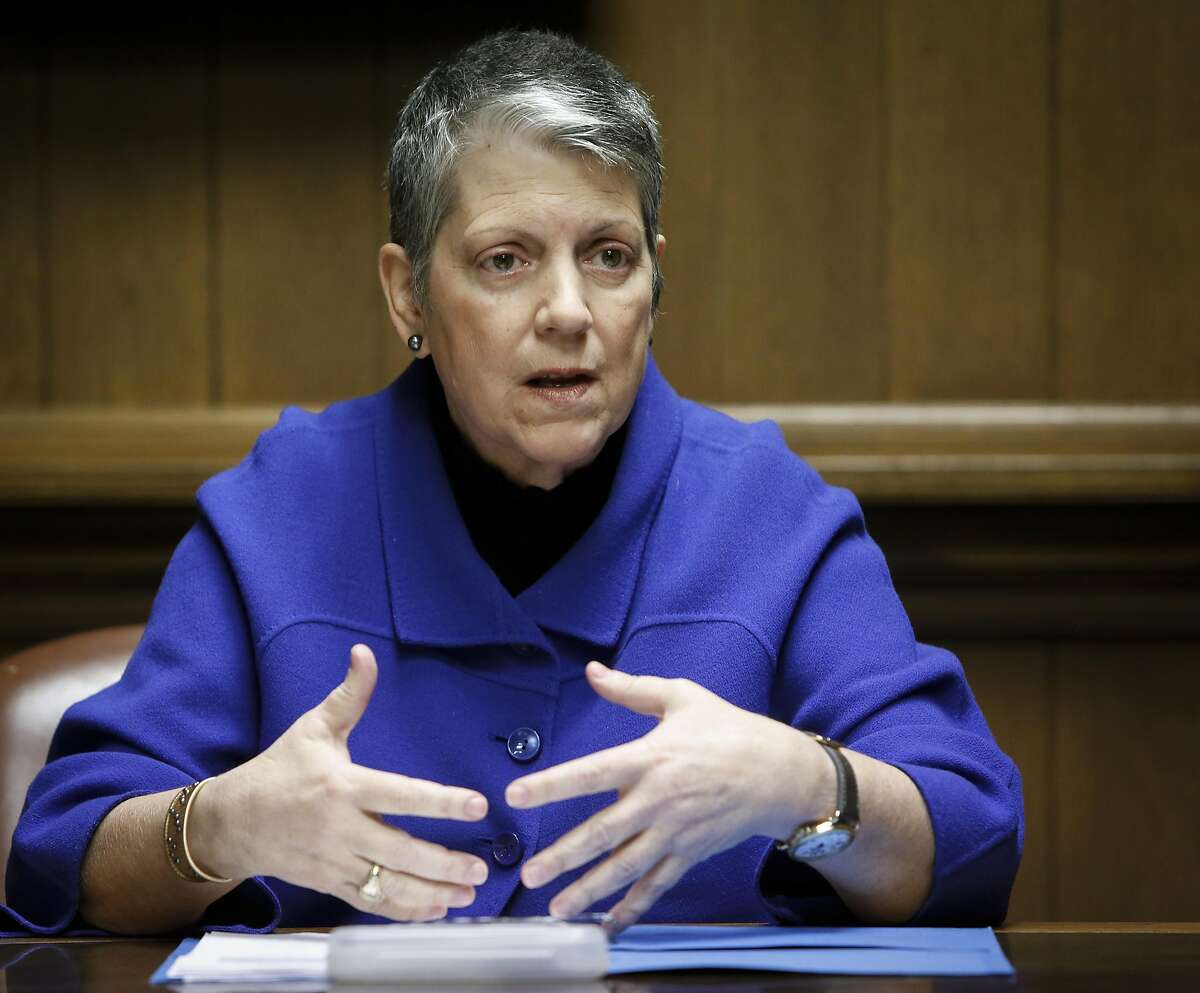 UC President Janet Napolitano meets with the Chronicle Editorial Board on Friday, Jan. 6, 2017 in San Francisco, Calif.