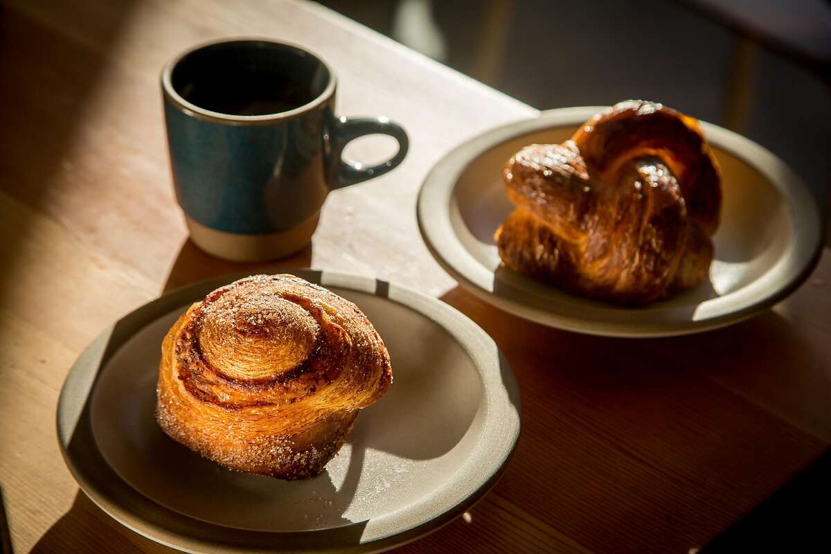 The Morning Bun and the Ham & Cheese Danish at Tartine Manufactory in San Francisco, Calif. are seen on January 5th, 2017.