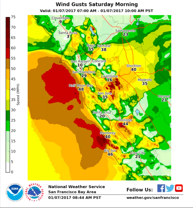 Storm brings tornado-force winds up to 110 mph to Sierra