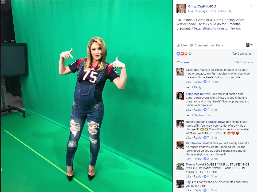 Chita Craft, 8months pregnant, does best Vince Wilfork