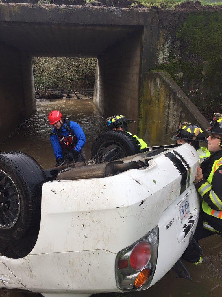 Man killed when car plunges into Marin County creek