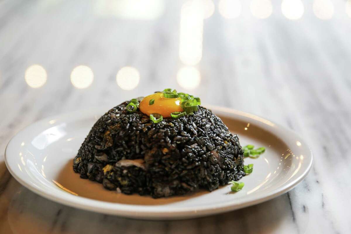 Squid ink fried rice at Mein