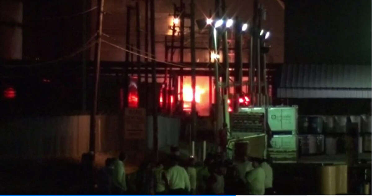 Fire burns at oil storage facility along Ship Channel