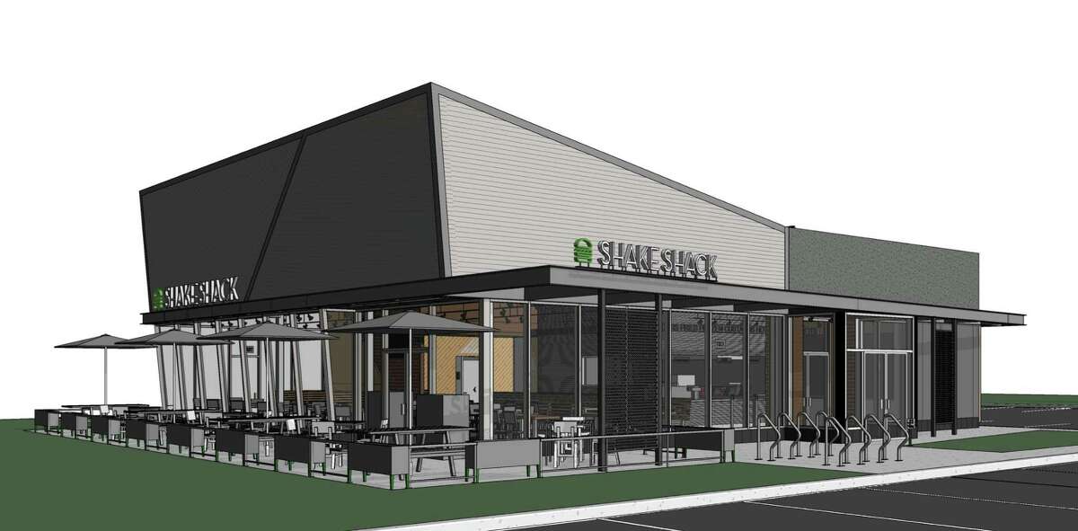 An architectural rendering of the Shake Shack at 1340 Post Road.