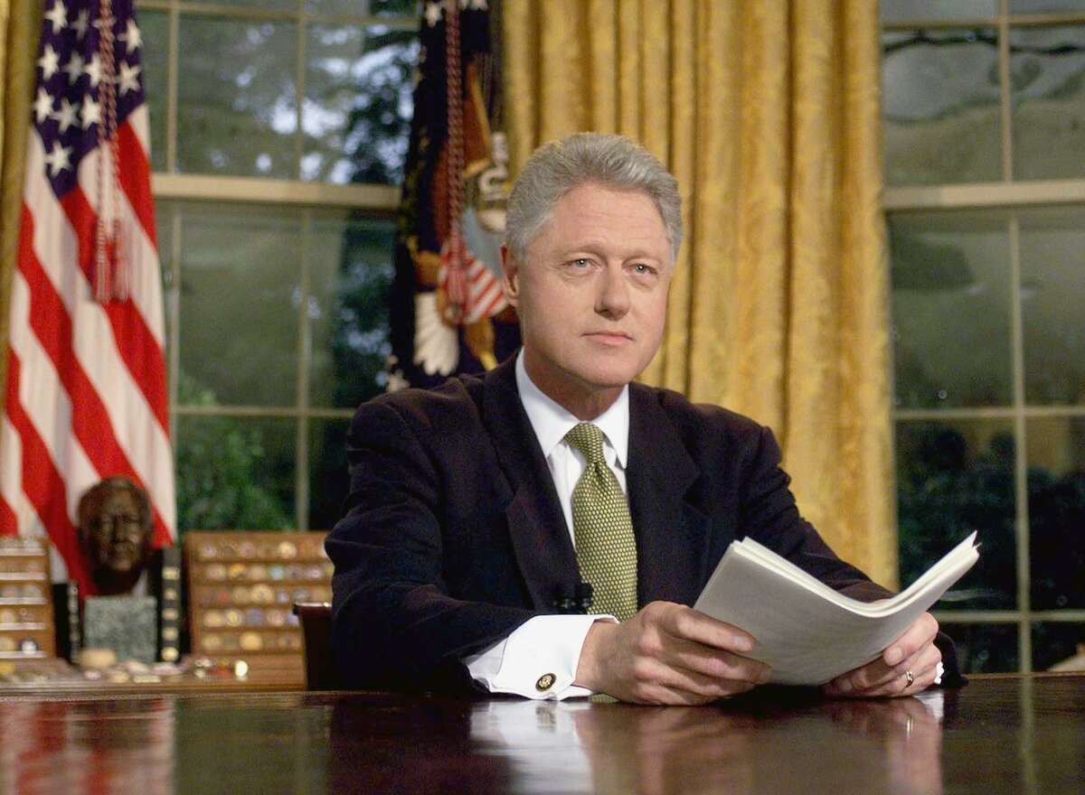 President Bill Clinton in the Oval Office Source: NPR