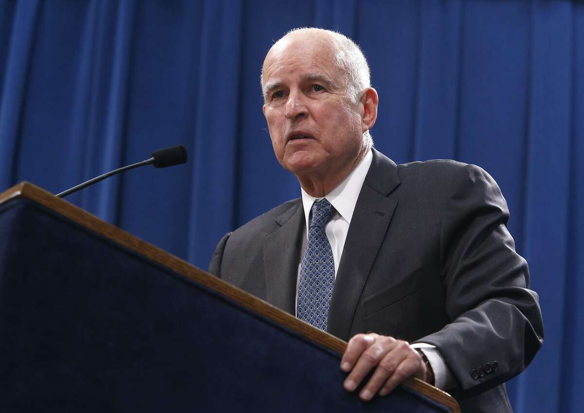 Gov. Jerry Brown provides details of his proposed 2017-18 fiscal budget during a news conference at the State Capitol in Sacramento, Calif. on Tuesday, Jan. 10, 2017.