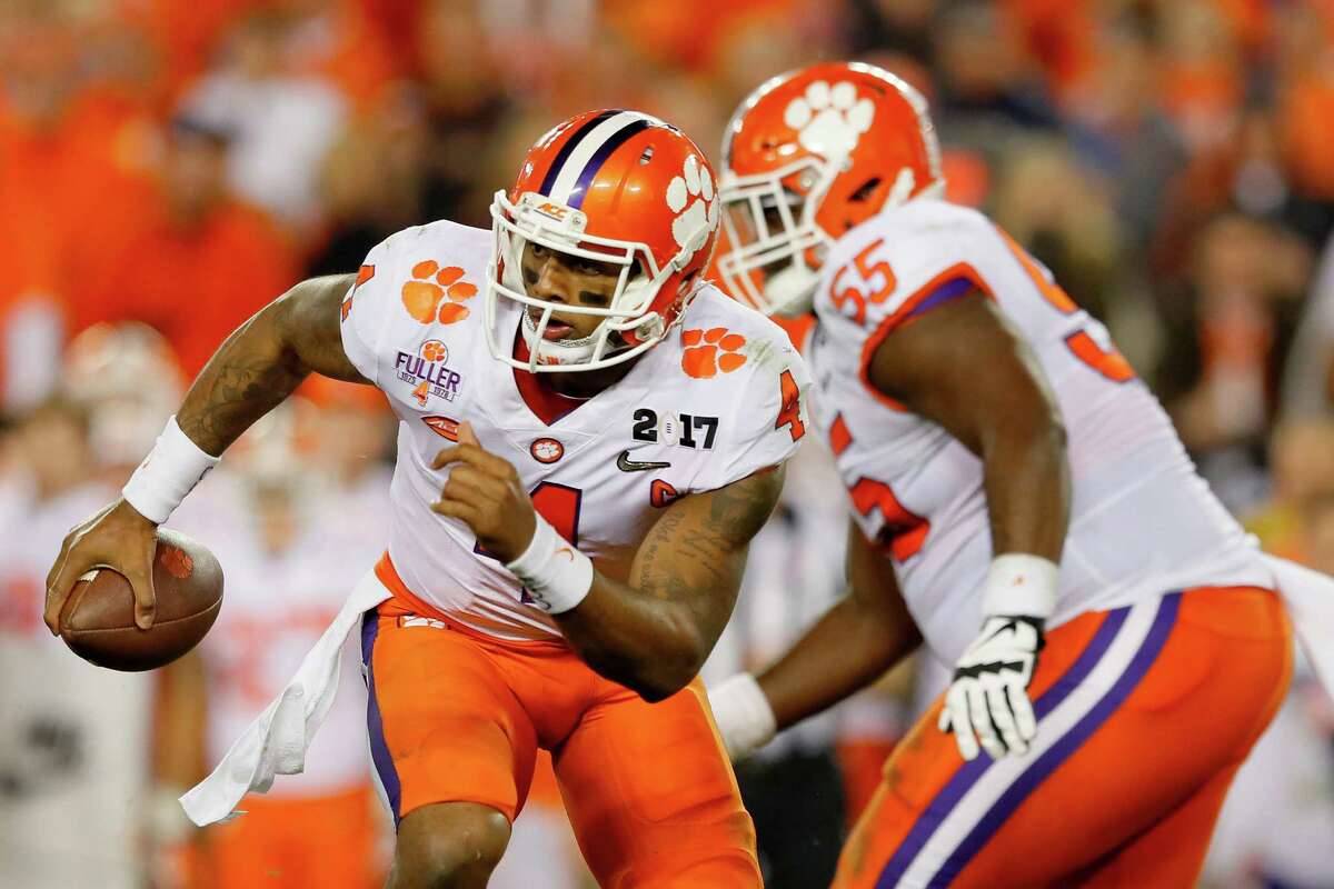 For Men Clemson National Championship #4 Deshaun Watson Orange