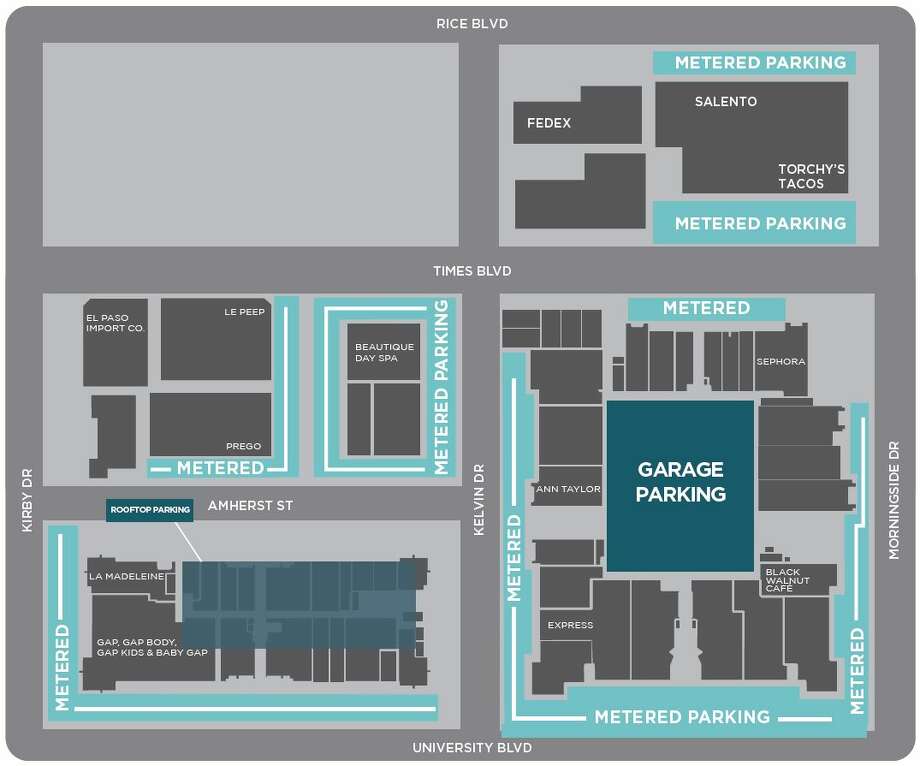 Rice Village Shifts Free Parking Zones Establishes Metered Spaces