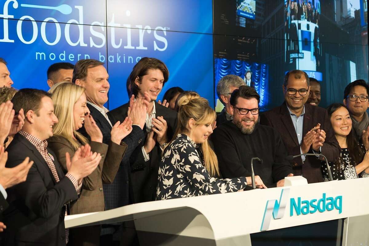 Sarah Michelle Gellar rings the closing bell at the stock exchange's West Coast office in San Francisco, Calif. on Wednesday, Jan. 11, 2017. Sarah Michelle Gellar has a food startup which has gone through the Nasdaq incubation program.