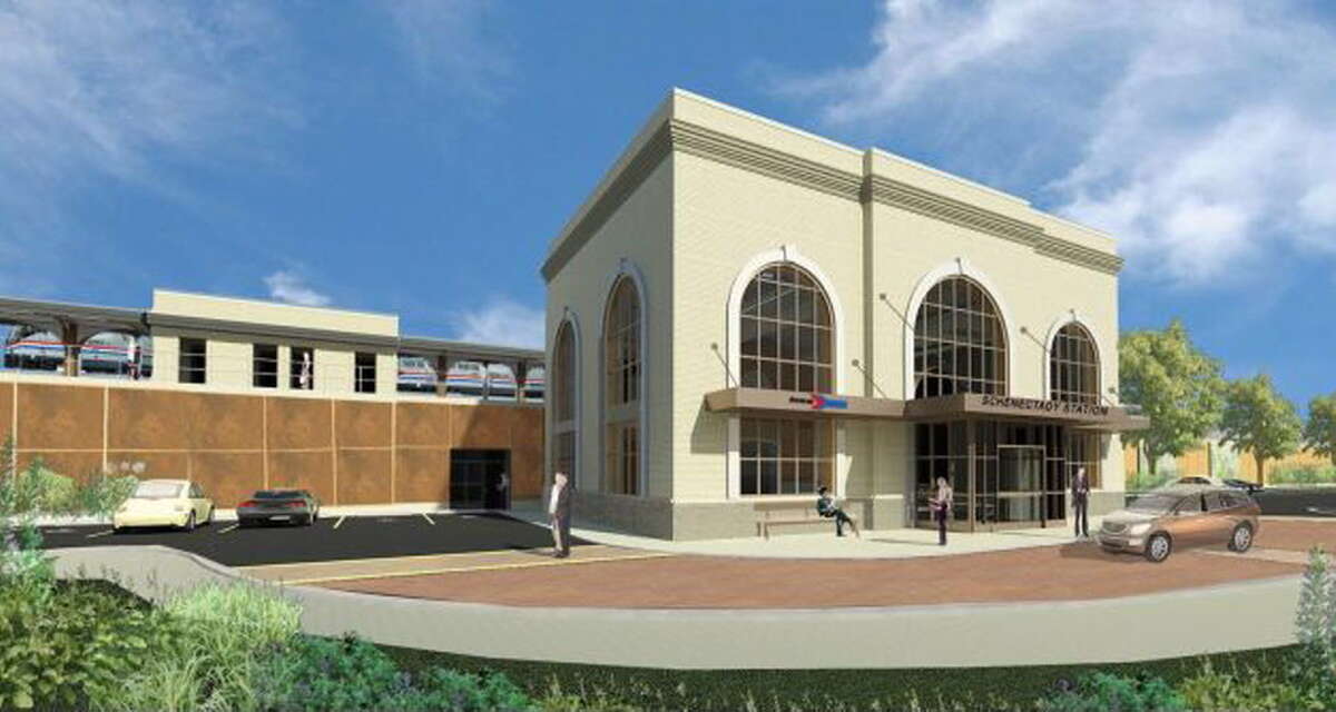 A rendering shows the new Schenectady train station. (Provided by the state Department of Transportation)