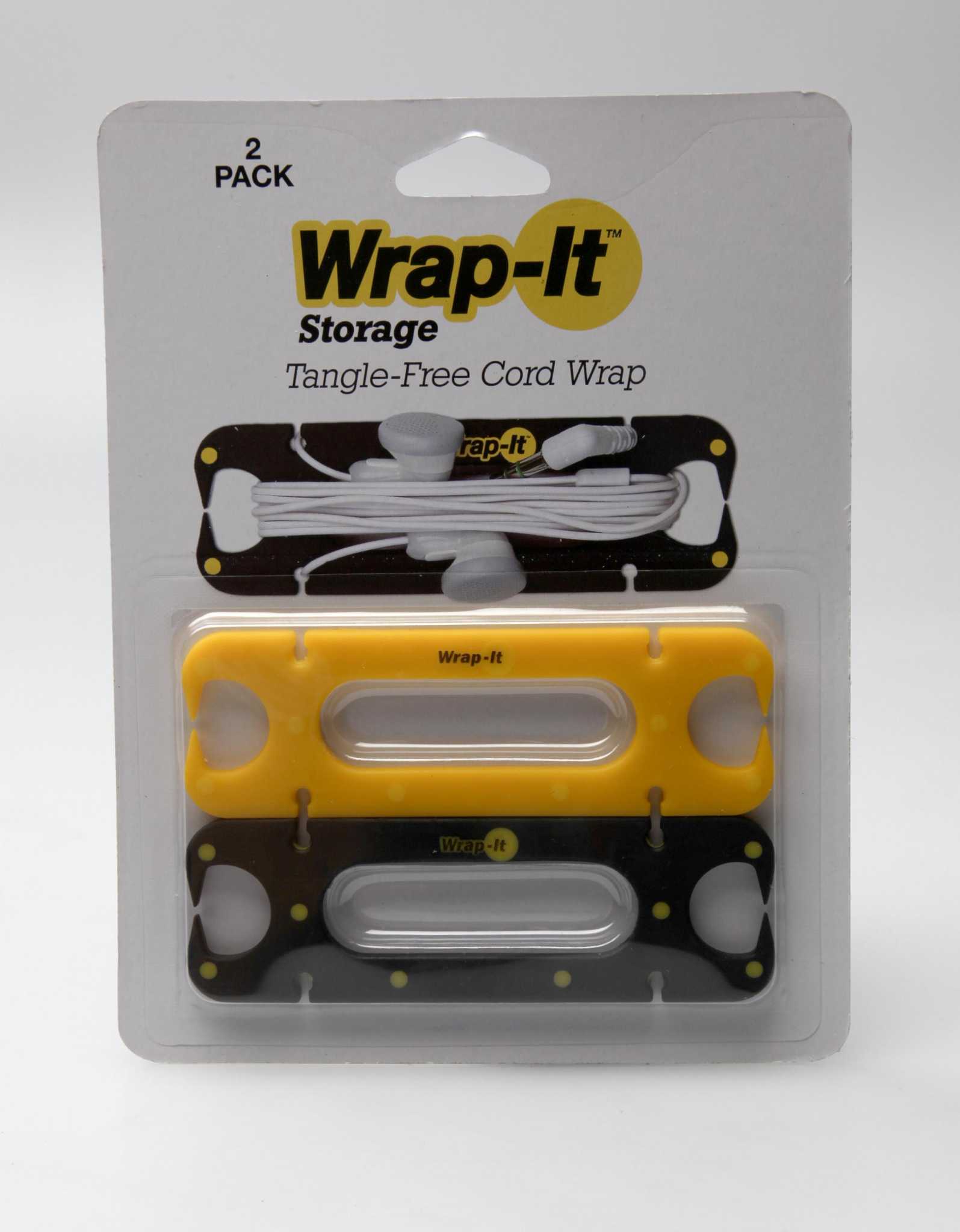 Wrap-It Storage Tangle Free Cord Wrap, Black