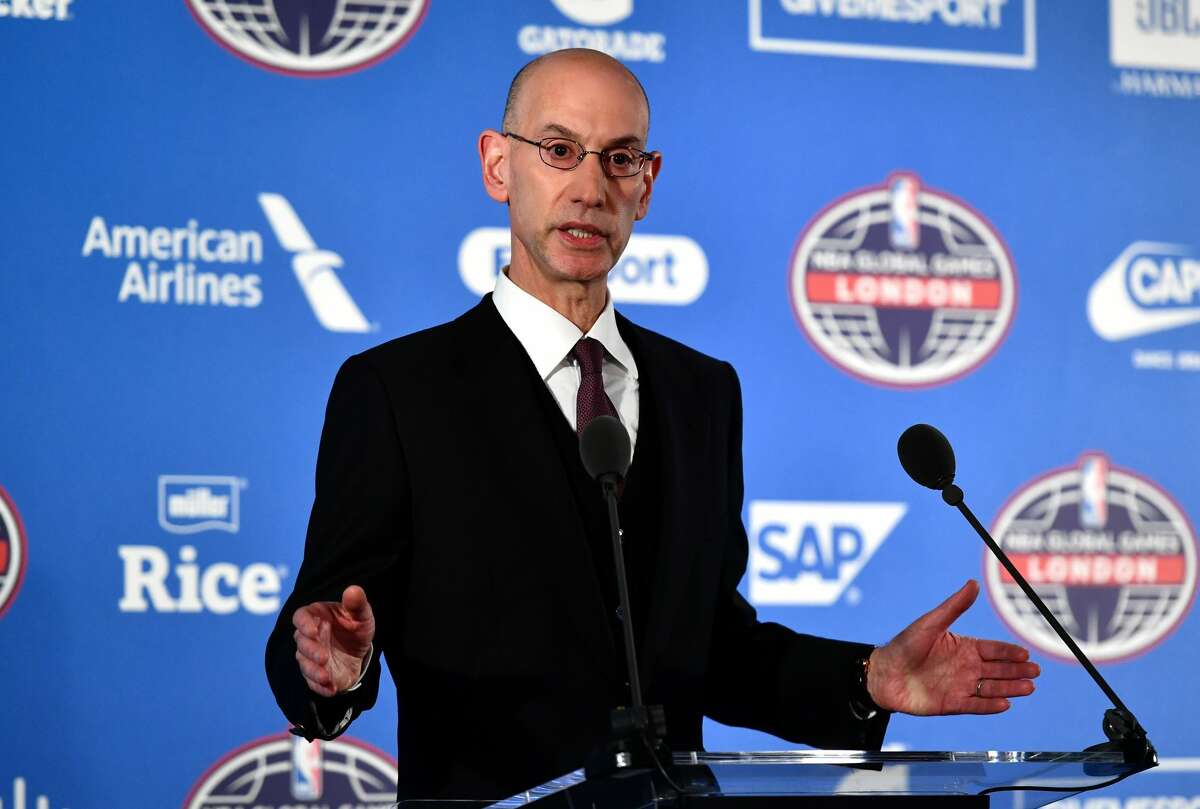 LONDON, ENGLAND - JANUARY 12: NBA commissioner, Adam Silver speaks during a press conference prior to the NBA match between Indiana Pacers and Denver Nuggets at the O2 Arena on January 12, 2017 in London, England. (Photo by Dan Mullan/Getty Images)