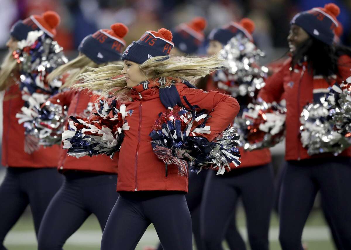 New England Patriots cheerleaders perform during the first half of