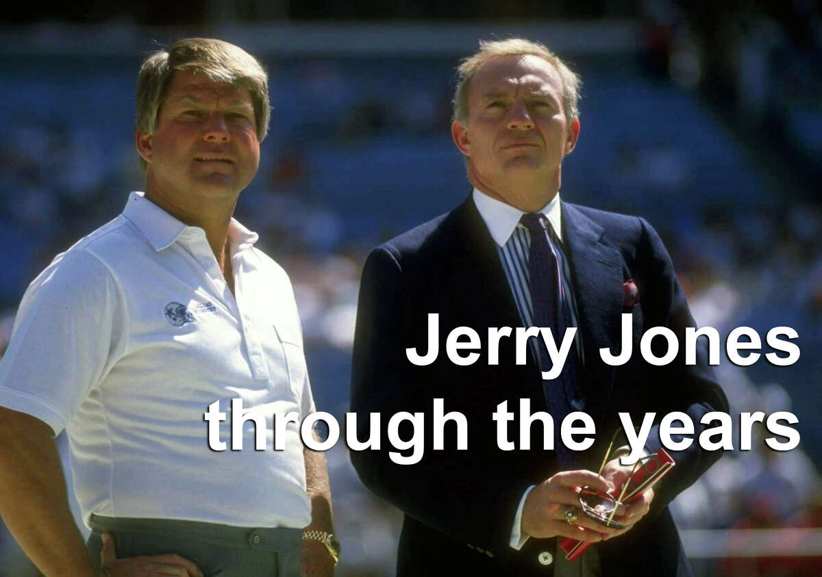 On Feb. 25, 1989, Jerry Jones dropped $140 million to take over the reins of “America's Team” from H.R. “Bum” Bright. In that time, the Cowboys won three Super Bowls and built a world-renowned $1.2 billion stadium. Above: Dallas Cowboys head coach Jimmy Johnson (left) and owner Jerry Jones look on during a game against the Atlanta Falcons at Fulton County Stadium in Atlanta, Georgia.