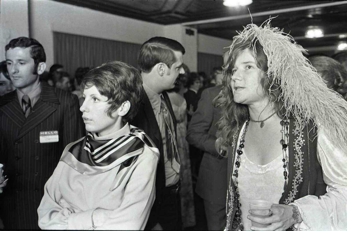 Singer Janis Joplin atttends her high school reunion at the Goodhue Hotel in Port Arthur, Texas, August 15, 1970. It was the tenth year reunion for the Thomas Jefferson High School class of 1960. David Nance / Houston Chronicle
