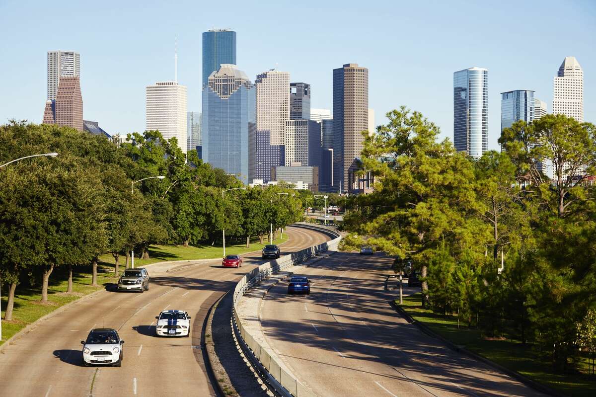 Houston city skyline, Houston, USA. (Photo by: Loop Images/UIG via Getty Images)