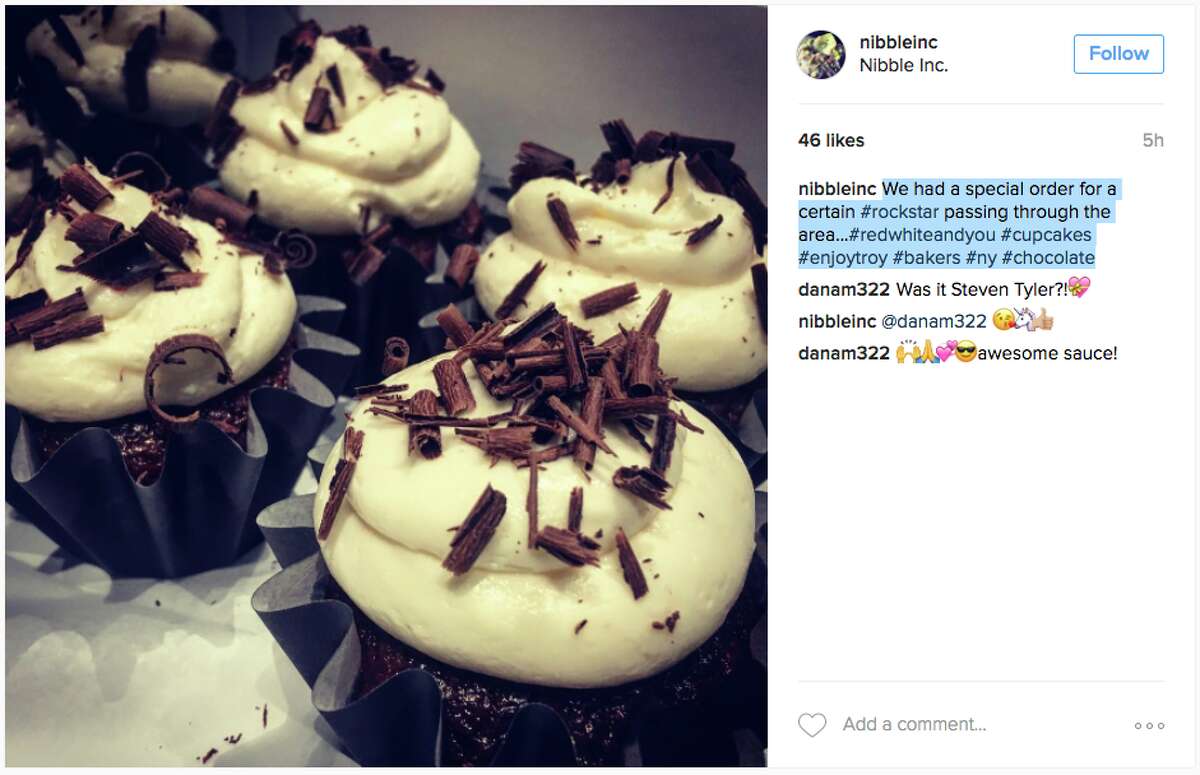 Nibble Inc's Instagram post hinting at Steven Tyler's special order.